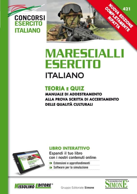 Manuale Concorso Marescialli Esercito Italiano – Teoria e Quiz