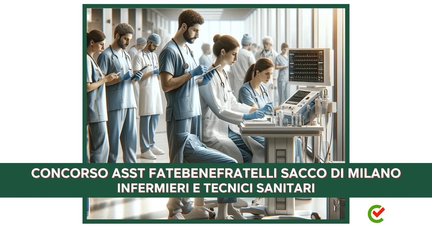 Bandi di Concorso ASST Fatebenefratelli Sacco infermieri e tecnici sanitari 20 posti di lavoro