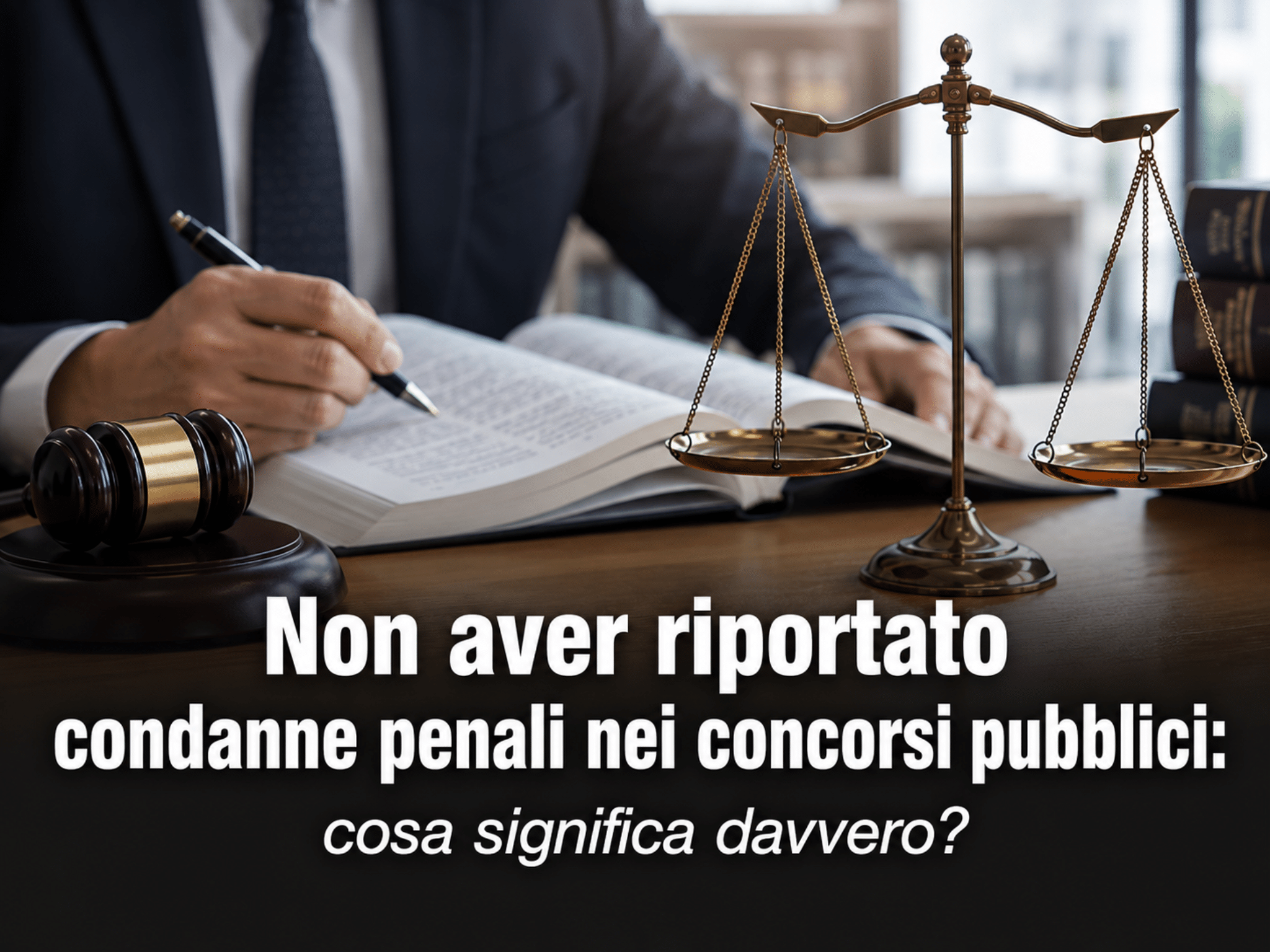 Non aver riportato condanne penali nei concorsi pubblici: cosa significa davvero?