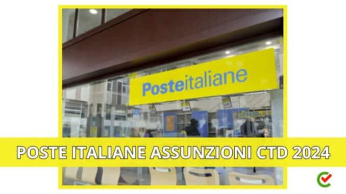 Poste Italiane assunzioni CTD 2024 - 3.678 posti in arrivo