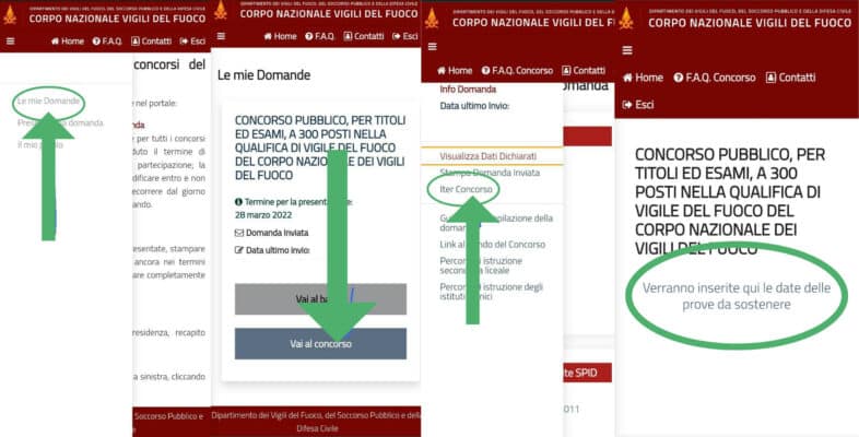Pagina Personale Concorso Vigili del Fuoco