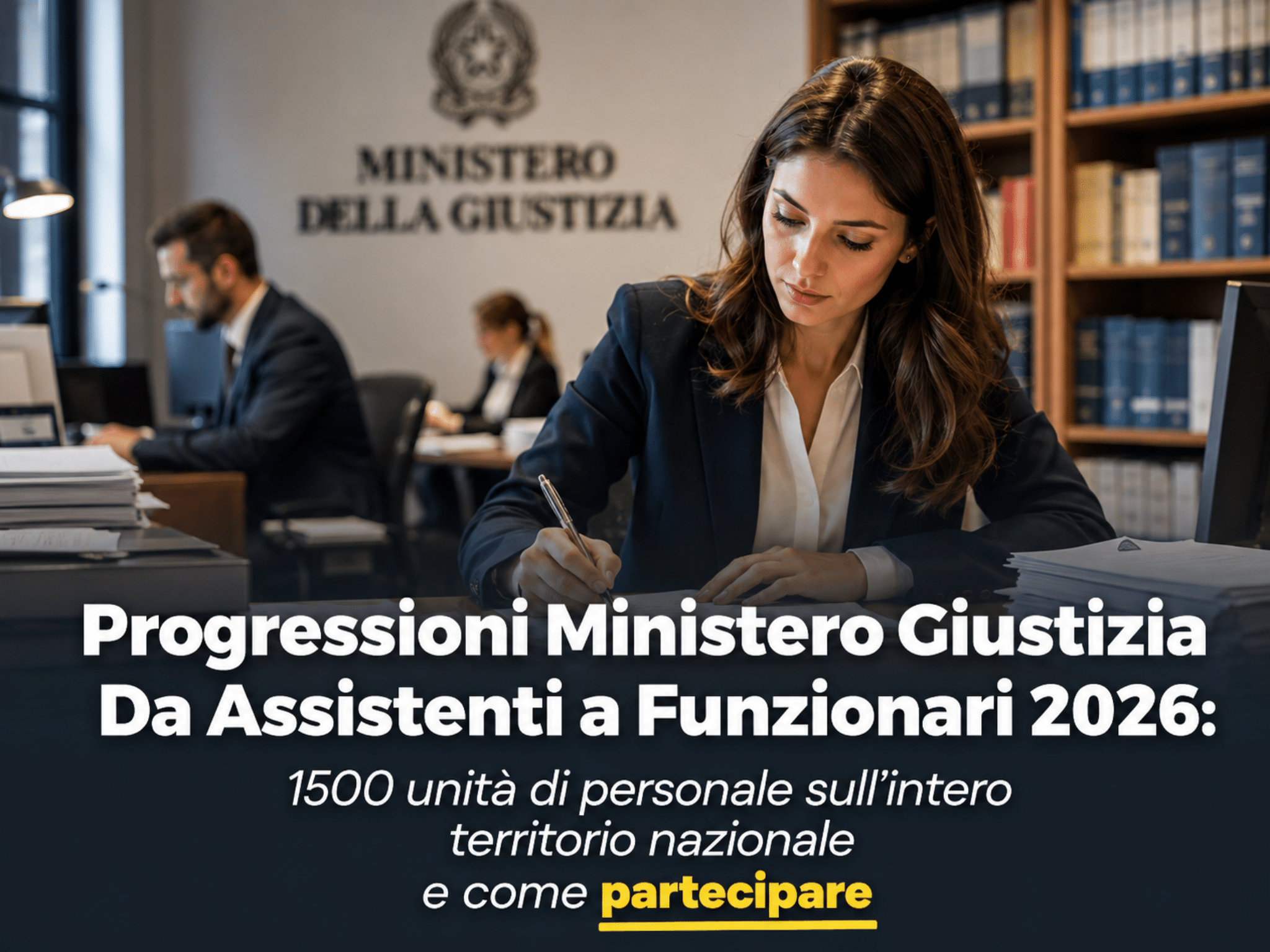 Decreto 26 giugno 2026 - Dipartimento organizzazione giudiziaria - Procedura di progressione tra le aree per il passaggio di complessive n. 1500 unità di personale appartenente all'Area degli Assistenti del ruolo dell'Organizzazione giudiziaria all'Area Funzionari del medesimo ruolo