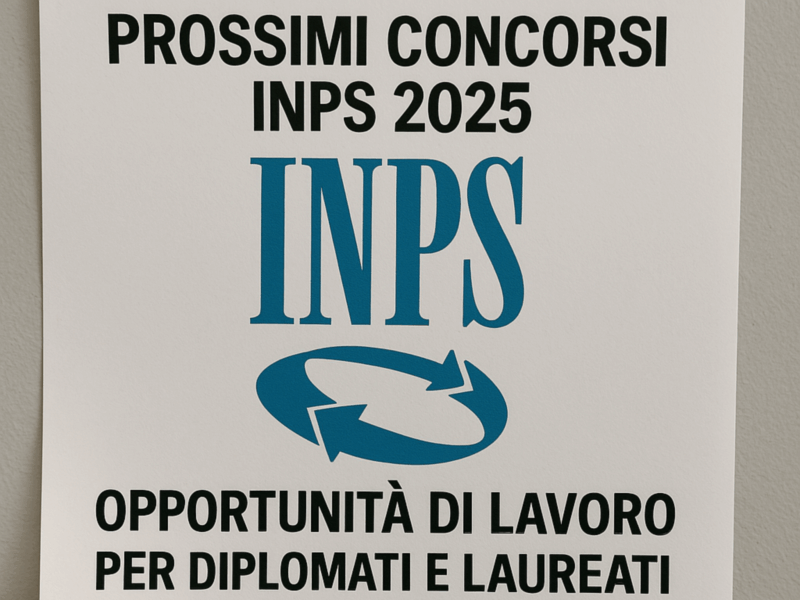 Prossimi Concorsi INPS 2025: Lavoro per Diplomati e Laureati nel Triennio fino al 2027 (Carenze di personale sempre più evidenti)