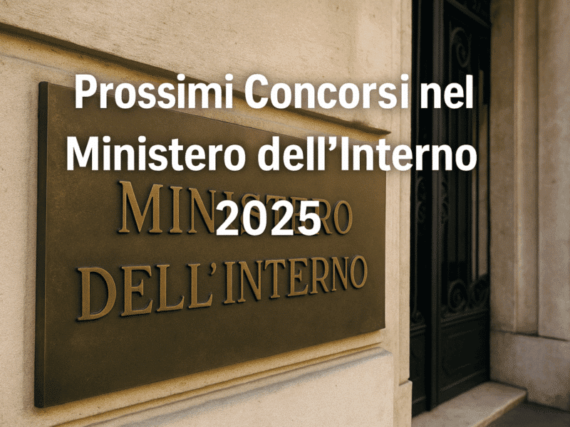 Prossimi Concorsi nel Ministero dell'Interno 2025