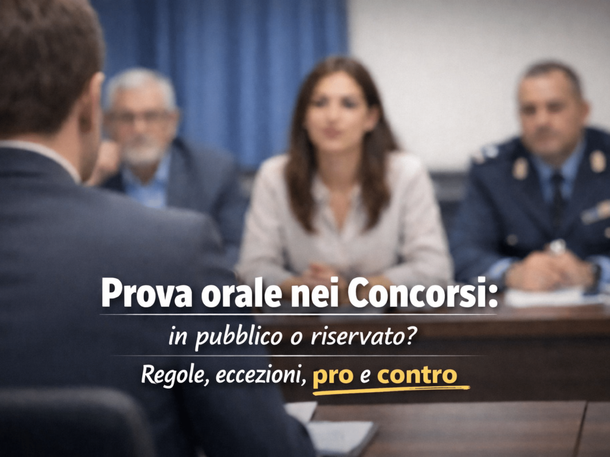 Prove orali nei concorsi pubblici: cosa dice la legge tra trasparenza e riservatezza