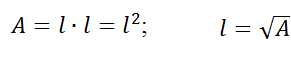 Quadrato - Formule area 1