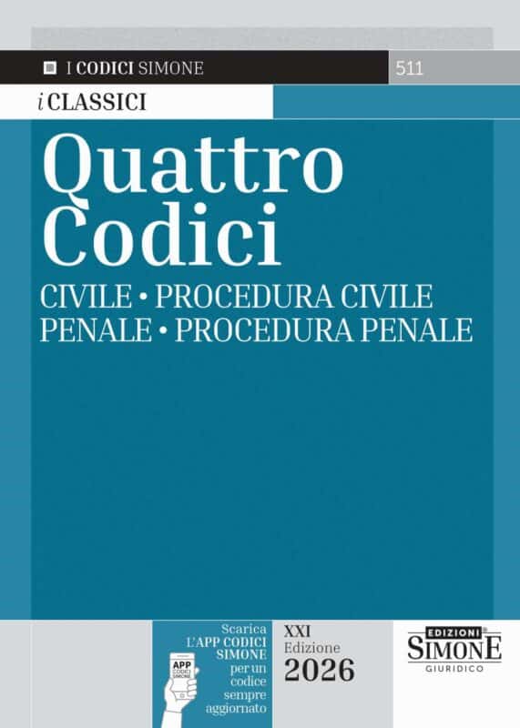 Manuale Quattro Codici – Civile – Procedura Civile – Penale – Procedura Penale