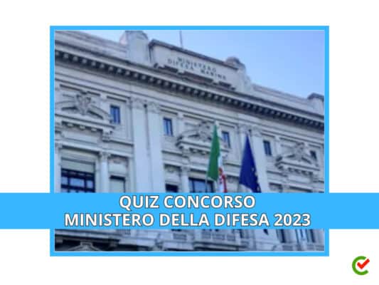 Quiz Concorso Ministero della Difesa 2023 – Banche dati