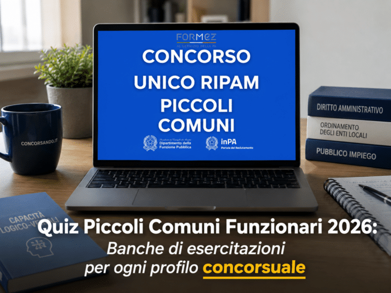 Quiz Piccoli Comuni Funzionari 2026