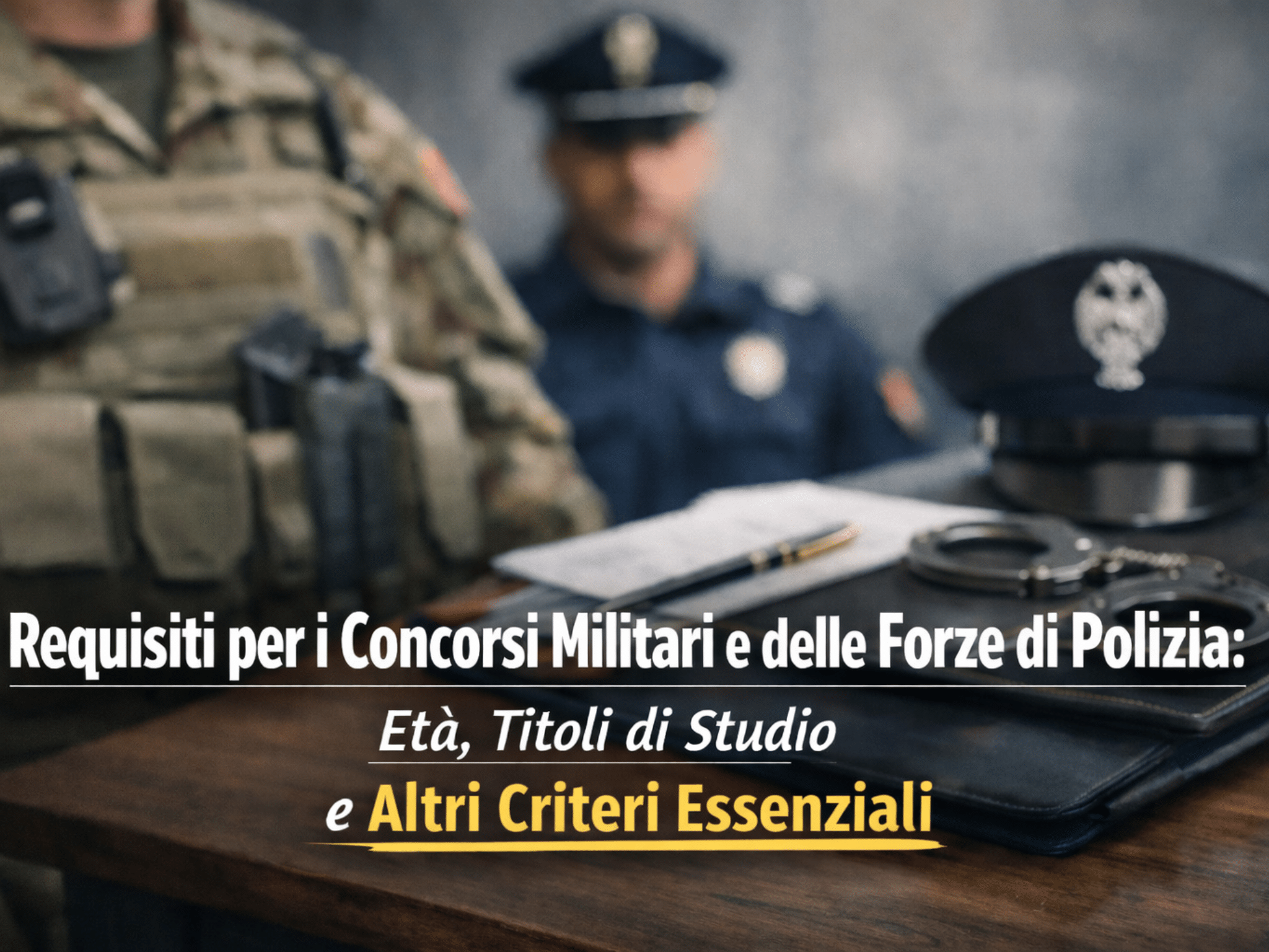 Requisiti per i Concorsi Militari e delle Forze di Polizia: Età, Titoli di Studio e Altri Criteri Essenziali