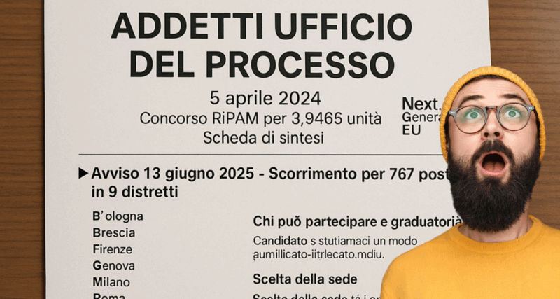 Scorrimenti concorso ufficio del processo