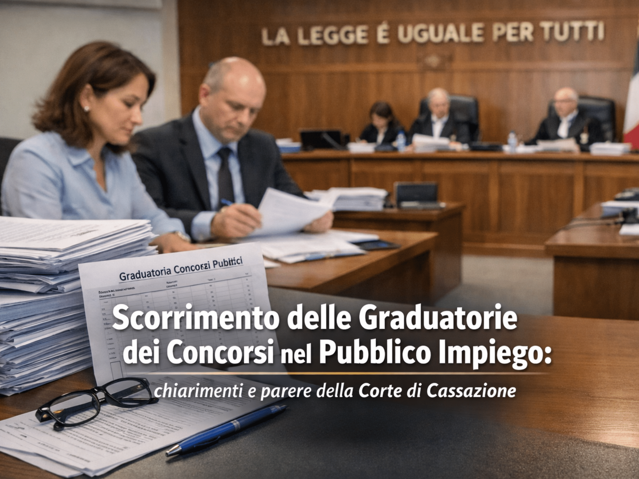 Scorrimento delle graduatorie nei concorsi pubblici - chiarimenti Corte di Cassazione 2026