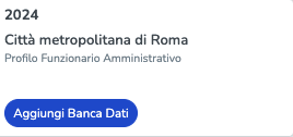 Banca dati Funzionario Amministrativo Concorso Città Metropolitana di Roma.