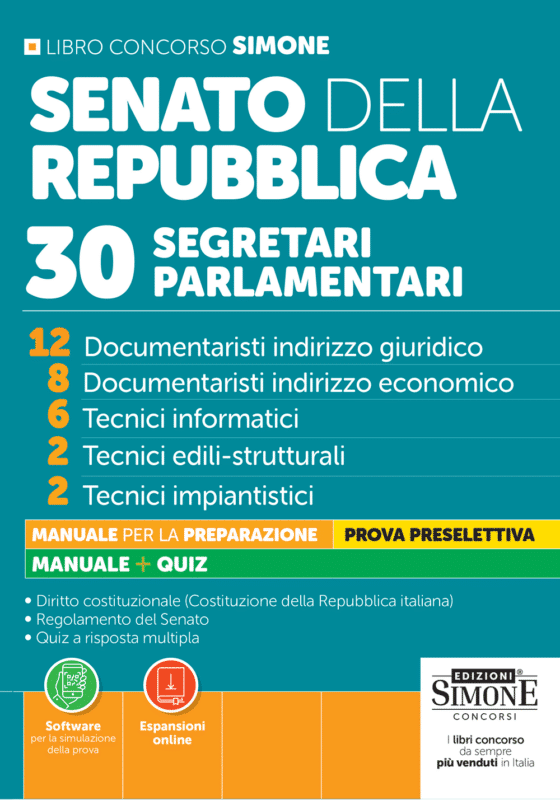 Manuale Concorso Segretari Parlamentari Senato della Repubblica – Per la preparazione