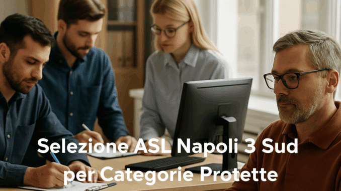 Selezione ASL Napoli 3 Sud 2025 Categorie protette: 41 posti per assunzione tramite avviamenti numerici