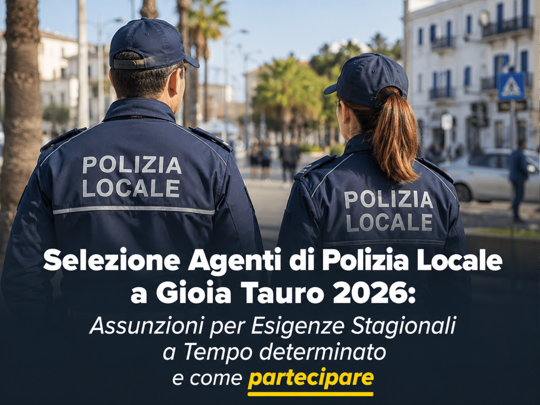 Selezione Agenti di Polizia Locale a Gioia Tauro 2026: Assunzioni per Esigenze Stagionali a Tempo determinato