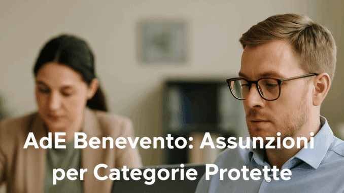 Selezione Agenzia delle Entrate Benevento 2025: assunzione categorie protette