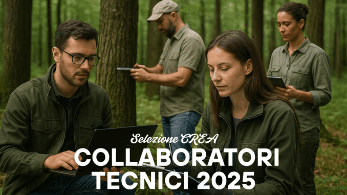 Selezione CREA Collaboratori Tecnici 2025: 5 posti a tempo pieno o parziale