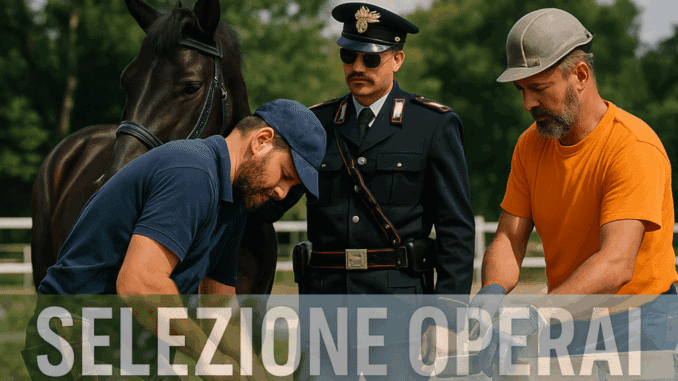 Selezione Operai Arpal Puglia 2025: assunzioni a tempo indeterminato nel centro Equestre dei Carabinieri