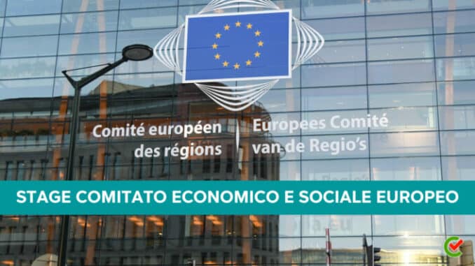 Stage Comitato Economico e Sociale Europeo 2023 - Tirocini retribuiti per laureati