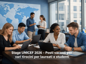 Stage UNICEF 2026 - Posti vacanti per vari tirocini per laureati e studenti
