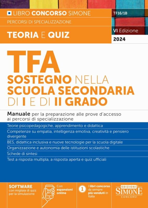 Manuale TFA Insegnante di sostegno – Nella scuola secondaria di I e di II grado