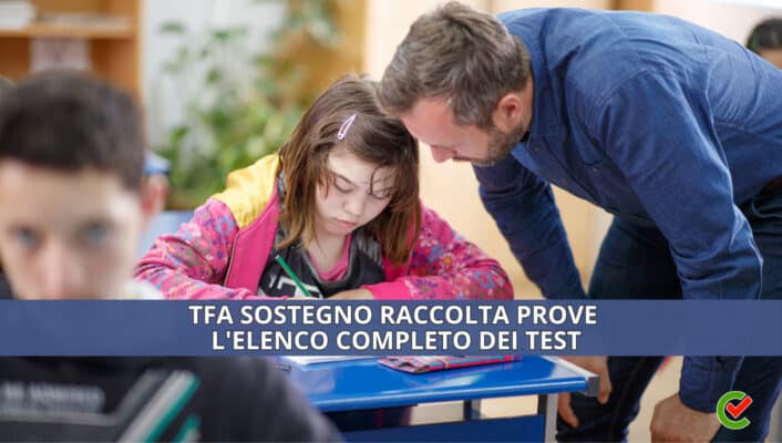 TFA Sostegno raccolta prove – Infanzia primaria e secondaria