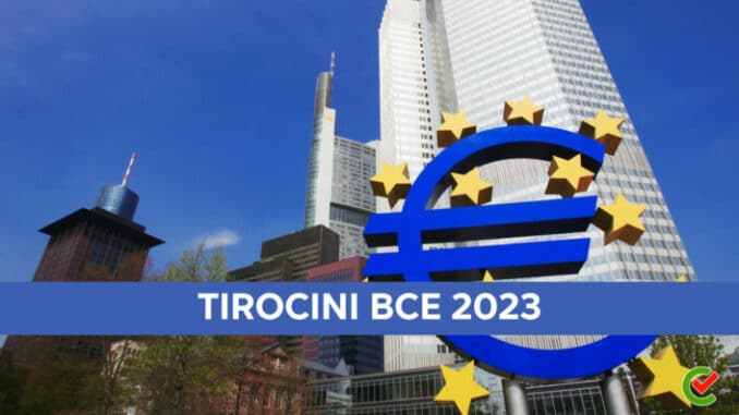 Tirocini BCE 2023 – Stage retribuiti nella Banca Centrale Europea