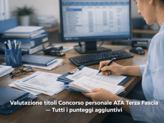 Valutazione titoli Concorso personale ATA Terza Fascia
