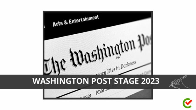 Washington Post Stage 2023 - Tirocini all'Estero retribuiti