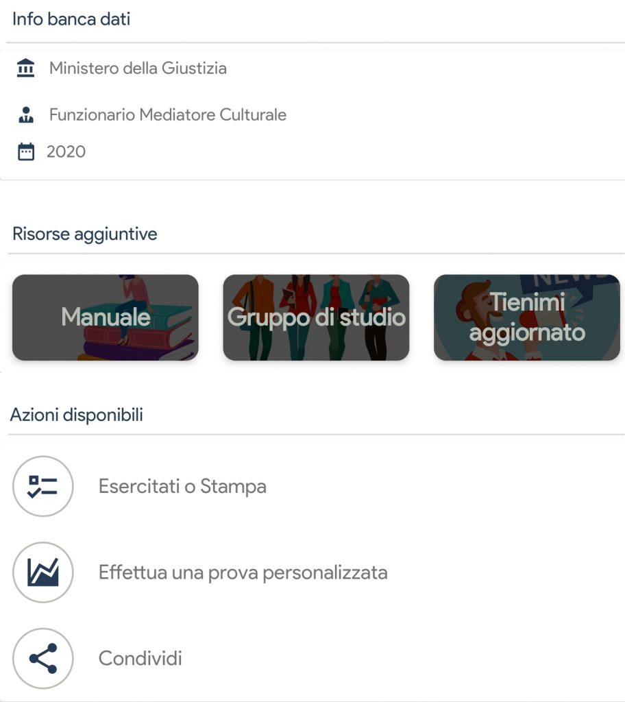Banca Dati concorso Funzionari Mediatori Culturali