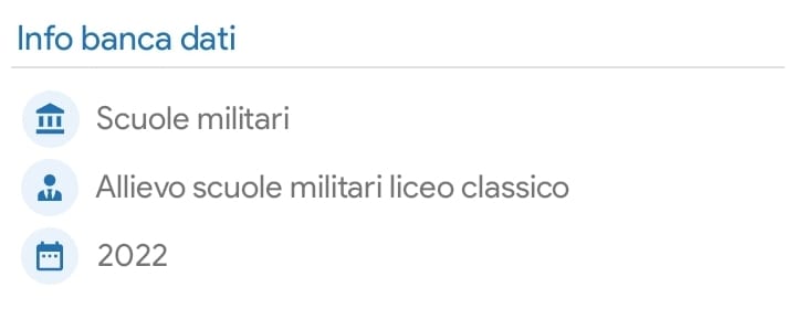 banca dati ufficiale del Concorso Allievi Scuole Militari 2022 - liceo classico