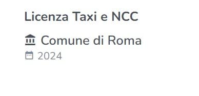 Esame idoneità TAXI e NCC 2024 Comune di Roma 202