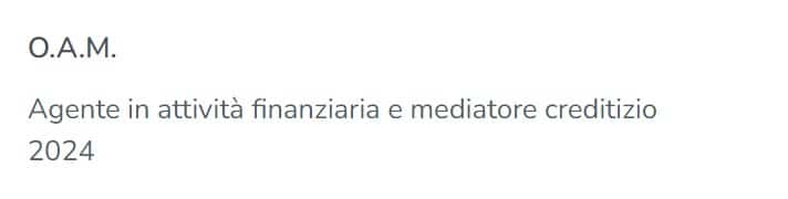 Quiz Concorso O.A.M. – Banca dati per Agente in attività finanziaria e mediatore creditizio