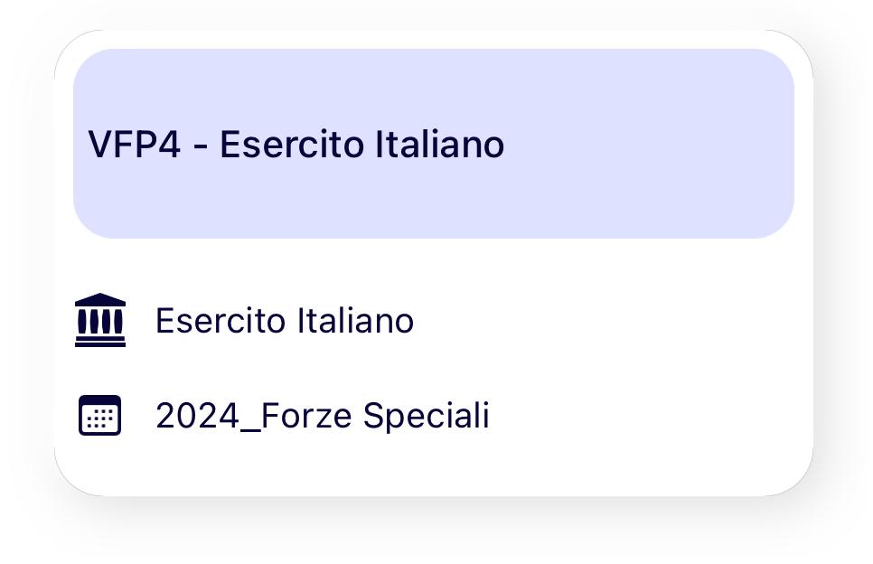 Concorso VFP4 Forze SpecialiScheda di sintesi e Fasi Selettive!