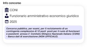 Banca dati di esercitazione (NON UFFICIALE) per profilo di Funzionario amministrativo economico giuridico