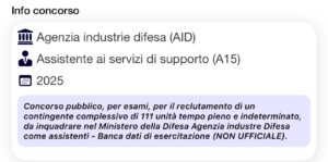 Banca dati di esercitazione (NON UFFICIALE) - Concorso AID 2025 Assistenti ai servizi di supporto