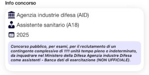 Banca dati di esercitazione (NON UFFICIALE) - Concorso AID 2025 assistenti sanitari (A18)