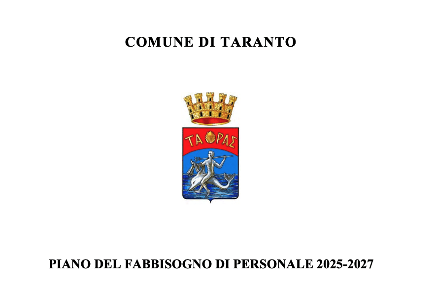 Anteprima piao comune taranto 2025 2027