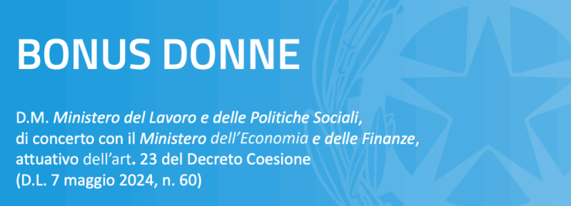 anteprima bonus donne 2025