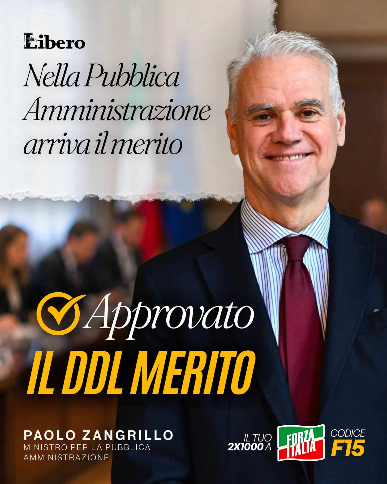 Il ministro Paolo Zangrillo commenta l'approvazione del DDL Merito da parte del Senato