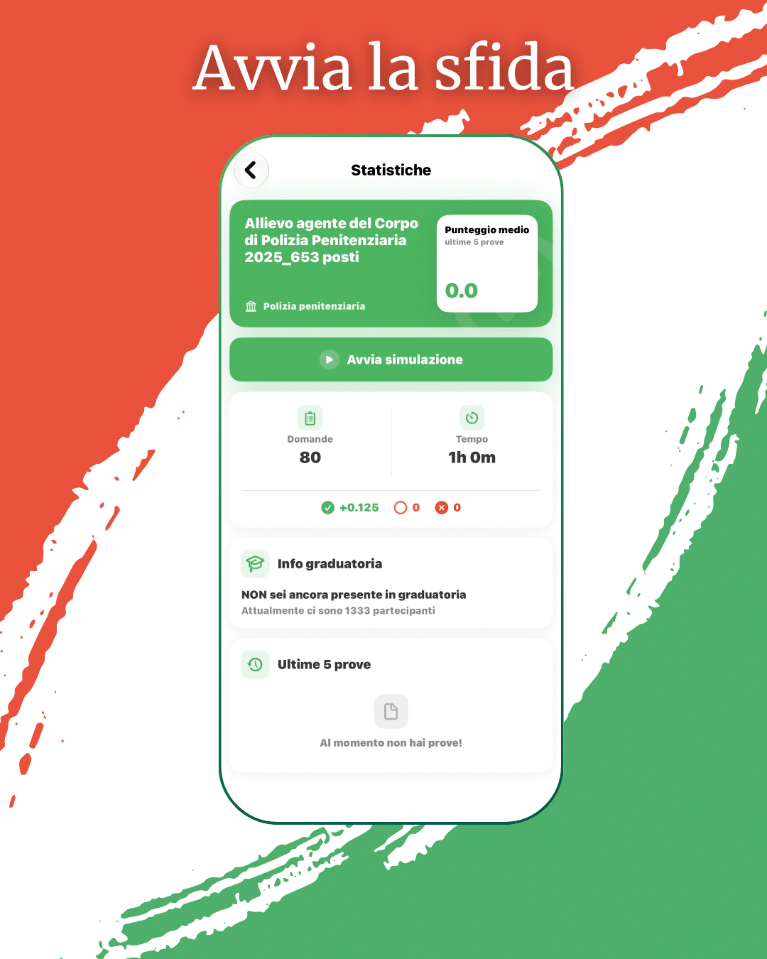Avvia la sfida nella modalità sfida del Simulatore