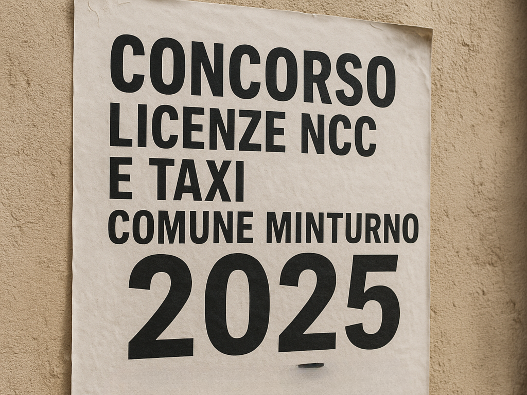 comune di minturno taxi licenze concorso