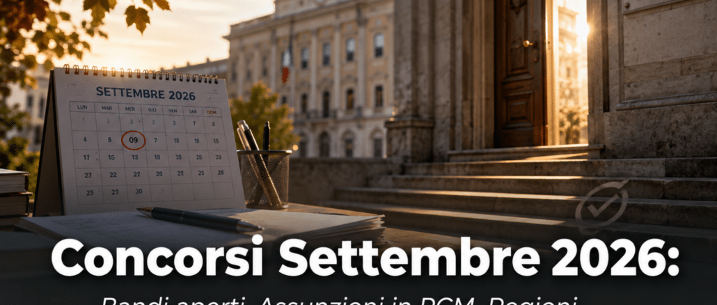 concorsi settembre 2026 - e bandi