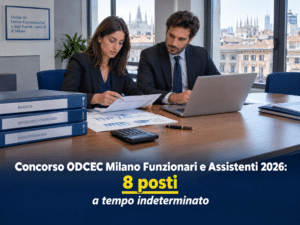 Concorso ODCEC Milano Funzionari e Assistenti 2026: 8 posti a tempo indeterminato