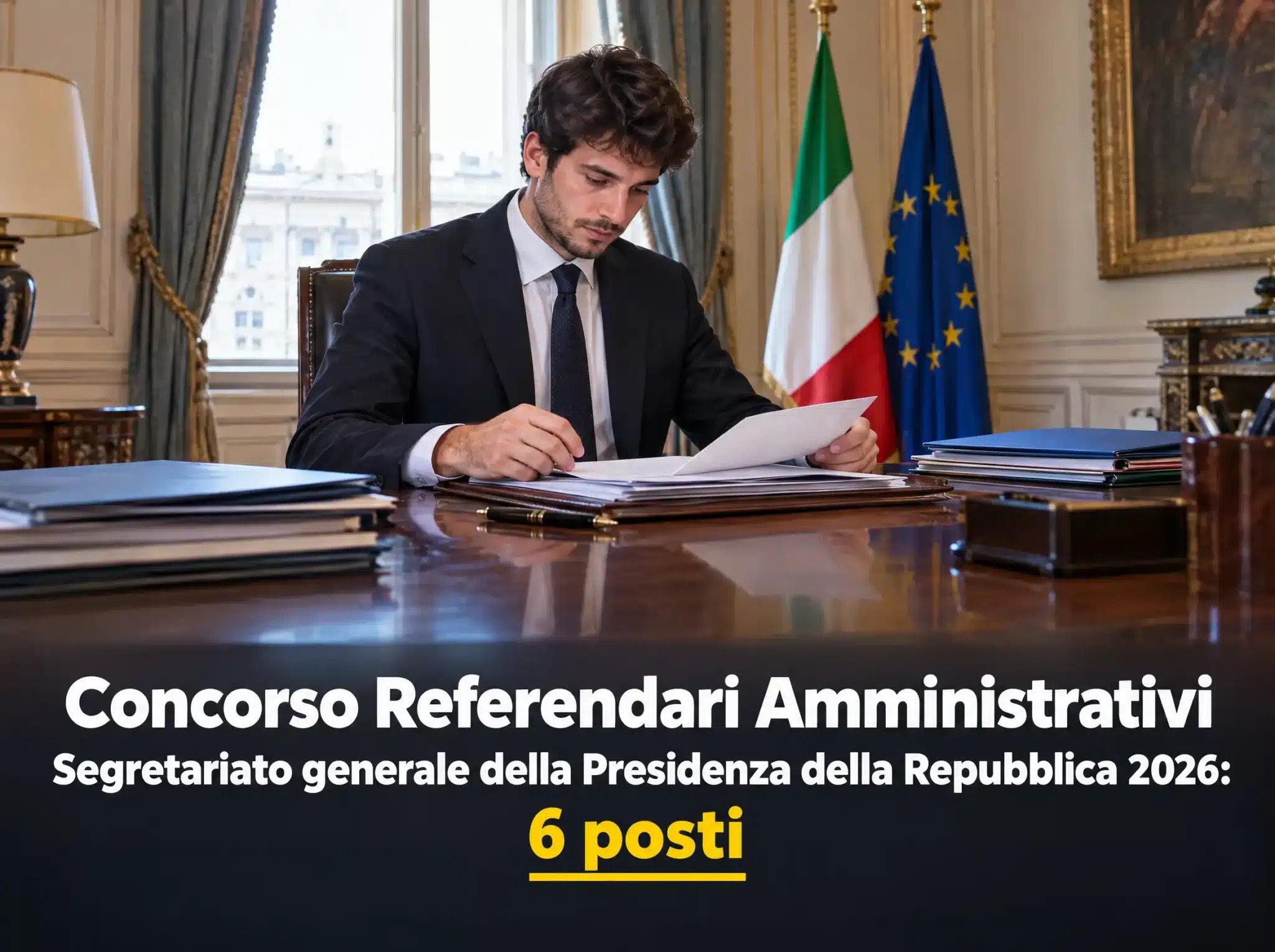 Concorso Referendari Amministrativi del Segretariato generale della Presidenza della Repubblica 2026: 6 posti