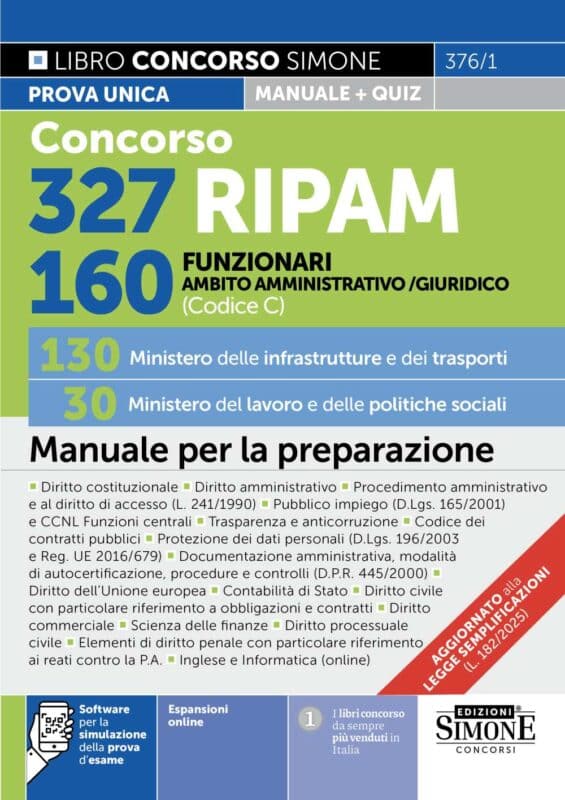 Manuale Concorso Unico Funzionari Ripam 2025/2026 – MIT e Ministero del Lavoro