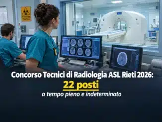 Concorso Tecnici di Radiologia ASL Rieti 2026: 22 posti a tempo pieno e indeterminato