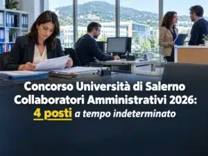 Concorso Università di Salerno Collaboratori Amministrativi 2026: 4 posti a tempo indeterminato