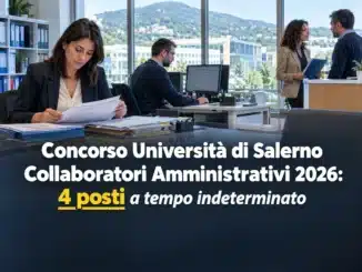 Concorso Università di Salerno Collaboratori Amministrativi 2026: 4 posti a tempo indeterminato